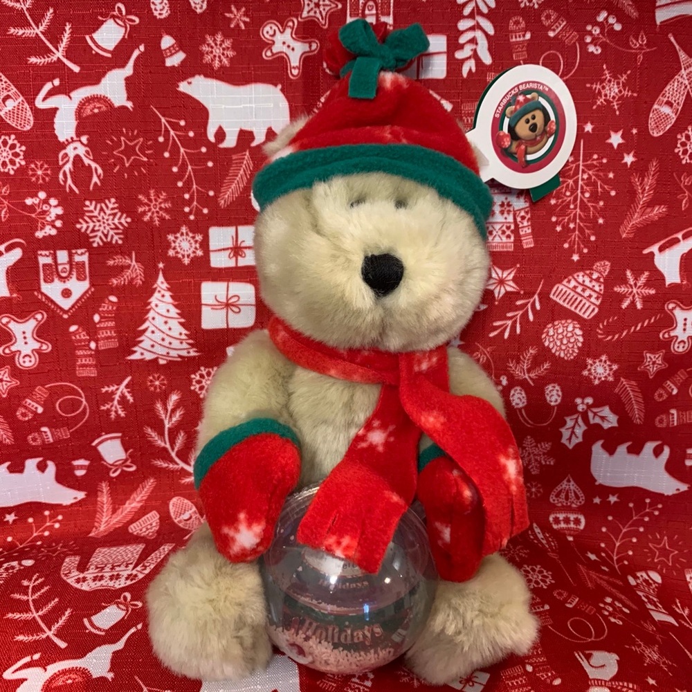 Starbucks Christmas Bearista Bear Photo Snowglobe